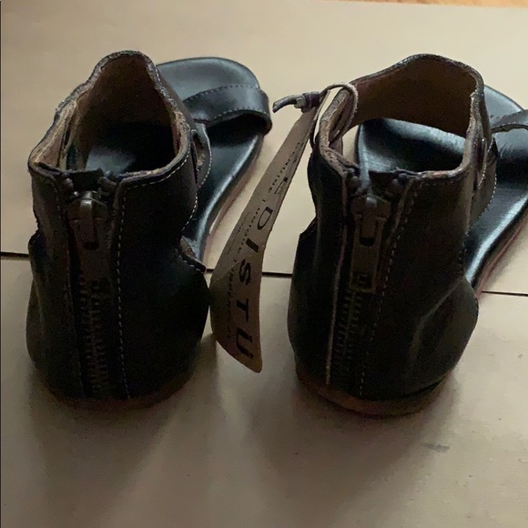 New bed Stu black Leather Gladiator Sandals Sz 7 - Picture 6 of 13